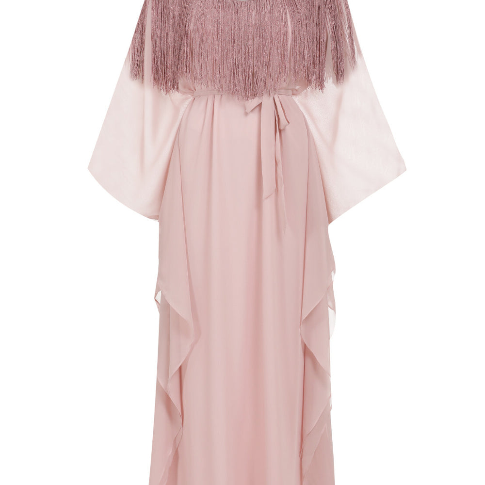 B-WARE FAINA DAMEN KLEID Gr XS FARBE ROSA - Glanz und Glamour