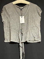 B-WARE DreiMaster Vintage Damen Bluse Gr. XS Farbe Dunkelgrau