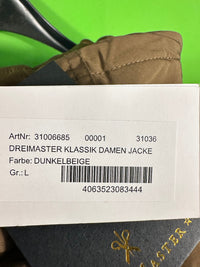 B-WARE DREIMASTER KLASSIK DAMEN JACKE Gr. L Farbe Dunkelbeige
