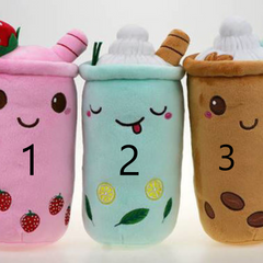 BUBBLE TEA  Plüsch Mix 20cm Bubble Tea Cup Rücken Kissen Gefüllte Kissen
