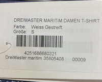 B-WARE DREIMASTER MARITIM DAMEN T-SHIRT Gr.S Farbe WEISS GESTREIFT