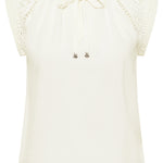 B-WARE DREIMASTER VINTAGE DAMEN BLUSE Gr.XL Farbe Wollweiss