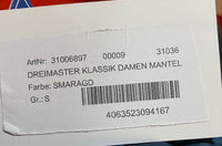 B-WARE DREIMASTER KLASSIK DAMEN MANTEL Gr.S Farbe SMARAGD