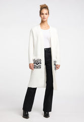 B-WARE IZIA DAMEN OFFENER STRICK CARDIGAN Gr.XS/S FARBE WOLLWEISS