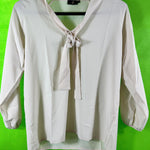 B-WARE DREIMASTER KLASSIK DAMEN BLUSE Gr. XS Farbe Beige