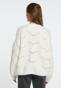 B-WARE IZIA DAMEN STRICKPULLOVER GR.M/L FARBE WOLLWEISS