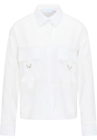 B-WARE USHA BLUE LABEL DAMEN BLUSE Gr.M Farbe Weiss