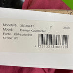 B-WARE DREIMASTER DAMEN KURZMANTEL Gr. XS Farbe Sorbetrot