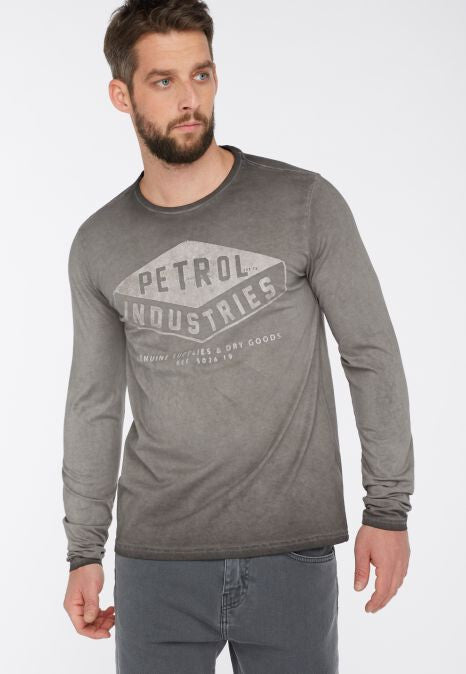 B-WARE PETROL INDUSTRIES HERREN LANGARMSHIRT GR.S FARBE STEAL