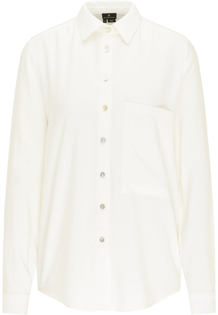 B-WARE DREIMASTER KLASSIK DAMEN BLUSE Gr.M Farbe Wollweiss