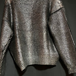 B-WARE myMo Strickpullover nolie Gr.M/L Farbe Silber Schwarz