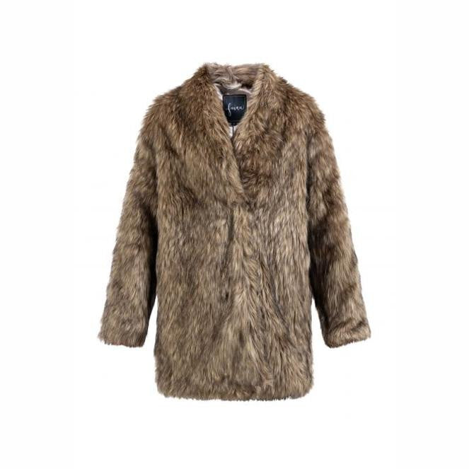 B-WARE FAINA DAMEN MANTEL GR.XS FARBE BRAUN