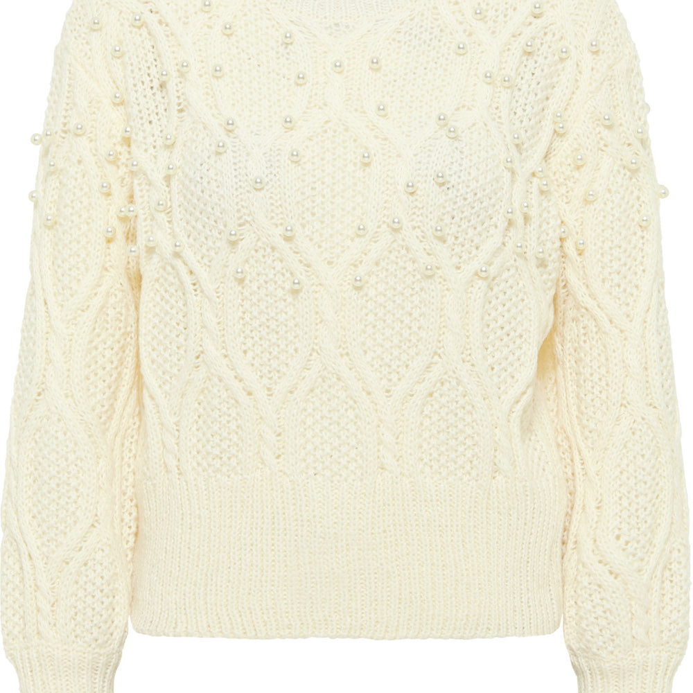 B-WARE FAINA DAMEN STRICKPULLOVER GR. XL/XXL FARBE WOLLWEISS