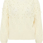 B-WARE FAINA DAMEN STRICKPULLOVER GR. XL/XXL FARBE WOLLWEISS