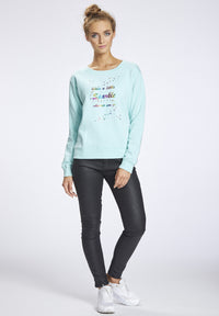 B-WARE MYMO DAMEN SWEATER GR.L FARBE MINZE