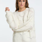 B-WARE IZIA DAMEN STRICKPULLOVER GR.M/L FARBE WOLLWEISS