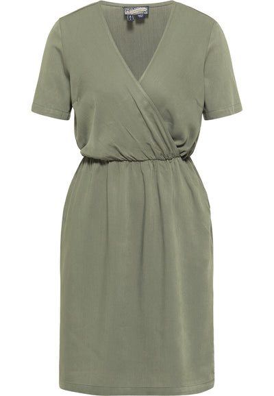 B-WARE DreiMaster Vintage Damen Kleid Gr. S Farbe Oliv